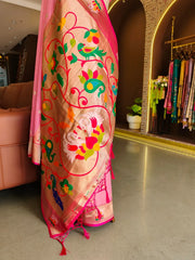 Premium Organza Rajhans Paithani Saree