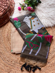Beautiful Soft Muga Cotton Pichwai Saree