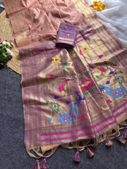 Premium Paithani Soft Muga Cotton Saree