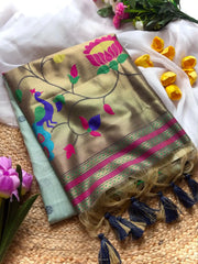 Premium Paithani Soft Muga Cotton Saree