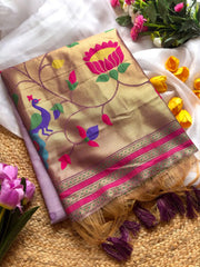 Premium Paithani Soft Muga Cotton Saree