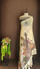 Chanderi Cotton Mithila Concept Weaving Saree