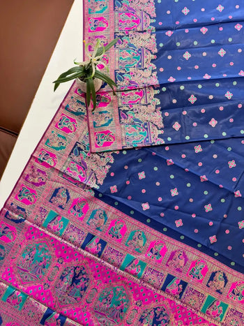 Soft Banarasi Silk Pashmina Weave Saree