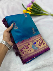 Traditional Jumkha Soft Silk Paithani Saree
