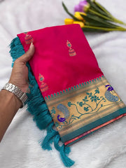 Traditional Jumkha Soft Silk Paithani Saree