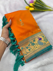 Traditional Jumkha Soft Silk Paithani Saree