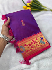 Traditional Jumkha Soft Silk Paithani Saree