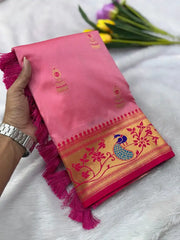 Traditional Jumkha Soft Silk Paithani Saree