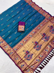 Traditional Jumkha Soft Silk Paithani Saree