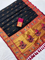 Traditional Jumkha Soft Silk Paithani Saree