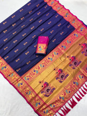 Traditional Jumkha Soft Silk Paithani Saree