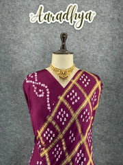 Pure Gaji Silk Gharchola Saree
