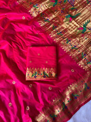 Paithani Silk Meenakari Weaving Saree