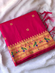 Paithani Silk Meenakari Weaving Saree