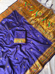 Paithani Silk Meenakari Weaving Saree