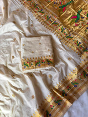 Paithani Silk Meenakari Weaving Saree