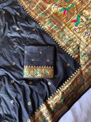 Paithani Silk Meenakari Weaving Saree