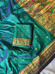 Paithani Silk Meenakari Weaving Saree