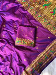 Paithani Silk Meenakari Weaving Saree