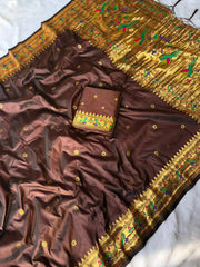 Paithani Silk Meenakari Weaving Saree