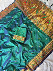 Paithani Silk Meenakari Weaving Saree