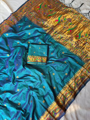 Paithani Silk Meenakari Weaving Saree
