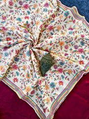 Original Tussar Cotton Embroidery Designer Saree
