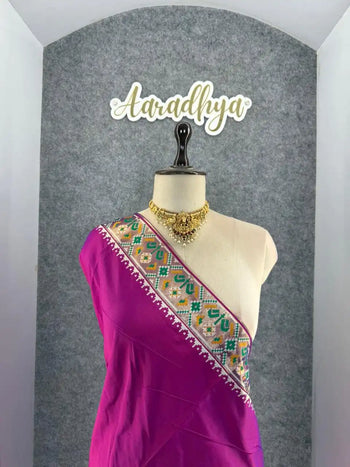 Premium Patola Weaving Elephant Design Saree