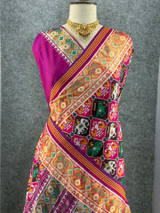 Premium Patola Weaving Elephant Design Saree