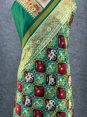 Premium Patola Weaving Elephant Design Saree