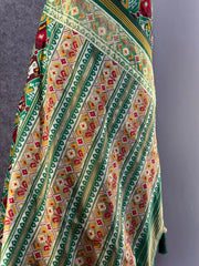 Premium Patola Weaving Elephant Design Saree