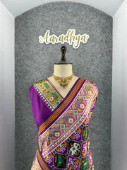Premium Patola Weaving Elephant Design Saree