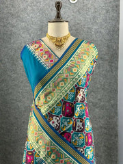 Premium Patola Weaving Elephant Design Saree
