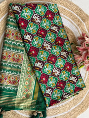 Premium Patola Weaving Elephant Design Saree