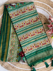 Premium Patola Weaving Elephant Design Saree