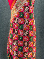 Premium Patola Weaving Elephant Design Saree