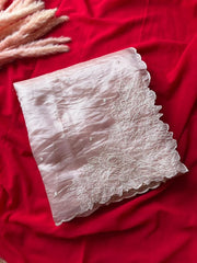Pure Raspberry Crush Lucknowi Embroidery Saree