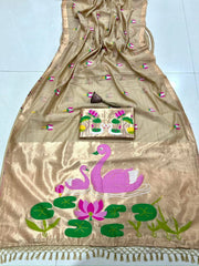 Soft Muga Cotton Swan Designer Saree
