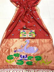 Soft Muga Cotton Swan Designer Saree