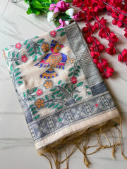 Madhubani Soft Muga Cotton Saree