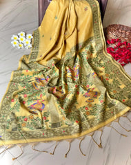 Madhubani Soft Muga Cotton Saree