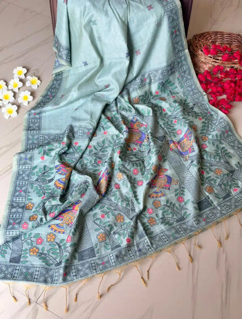 Madhubani Soft Muga Cotton Saree