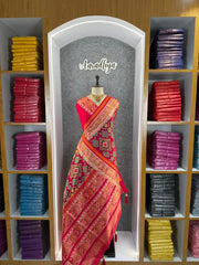 Premium Patola Weaving Phool Jaal Design Saree