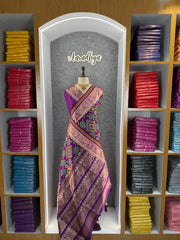Premium Patola Weaving Phool Jaal Design Saree