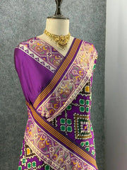 Premium Patola Weaving Phool Jaal Design Saree