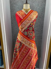 Premium Patola Weaving Phool Jaal Design Saree