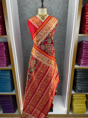 Premium Patola Weaving Phool Jaal Design Saree