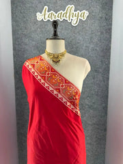 Premium Patola Weaving Phool Jaal Design Saree