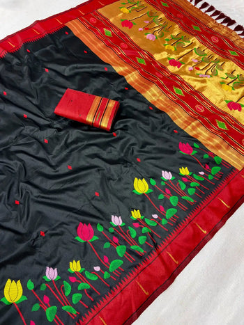 Designer Lotus Weaving Pichwai Paithani Saree