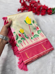 Designer Lotus Weaving Pichwai Paithani Saree